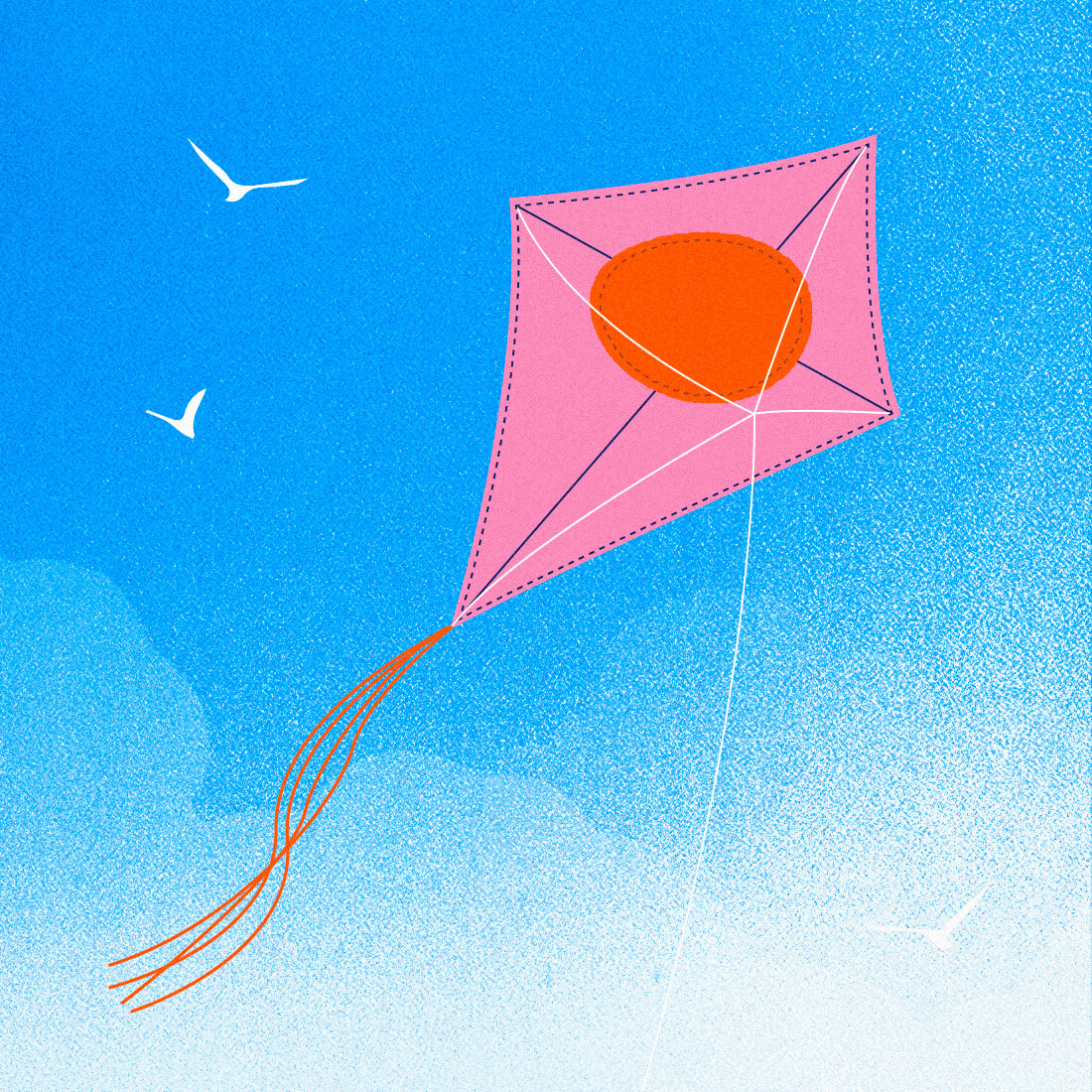Kite, illustration, day