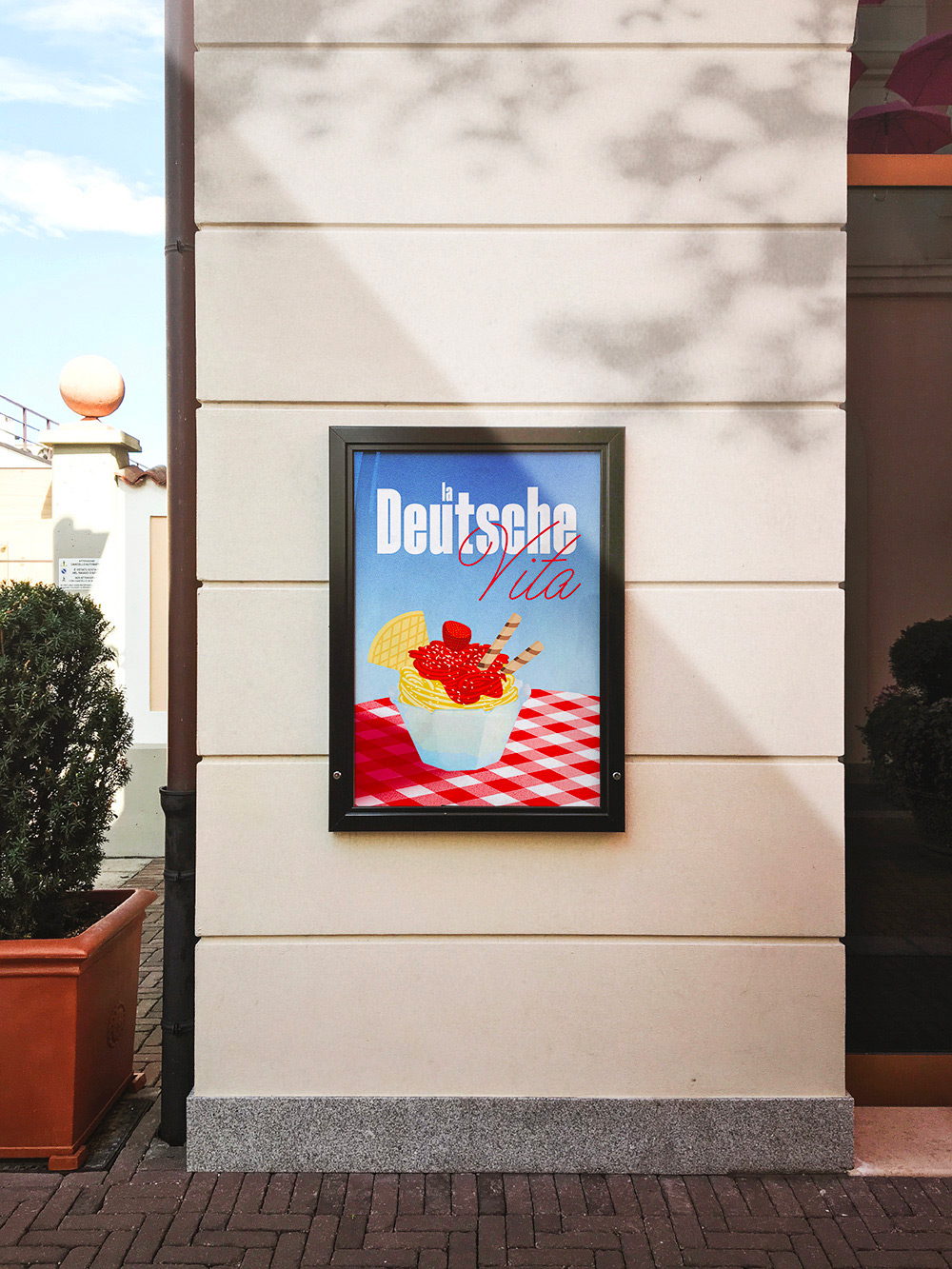 La Deutsche Vita, mockup, poster, print, illustration