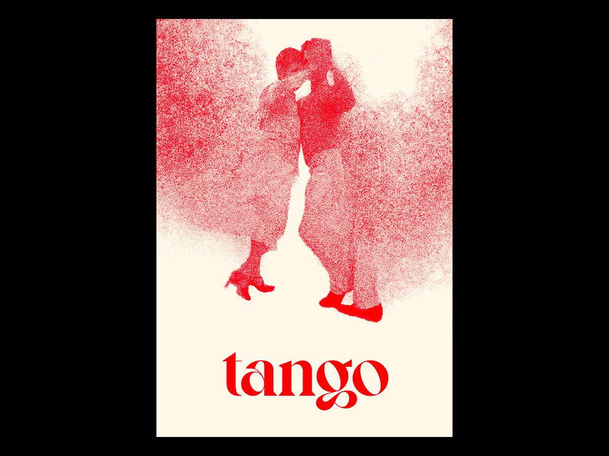 tango, danse, poster, illustration, graphic design