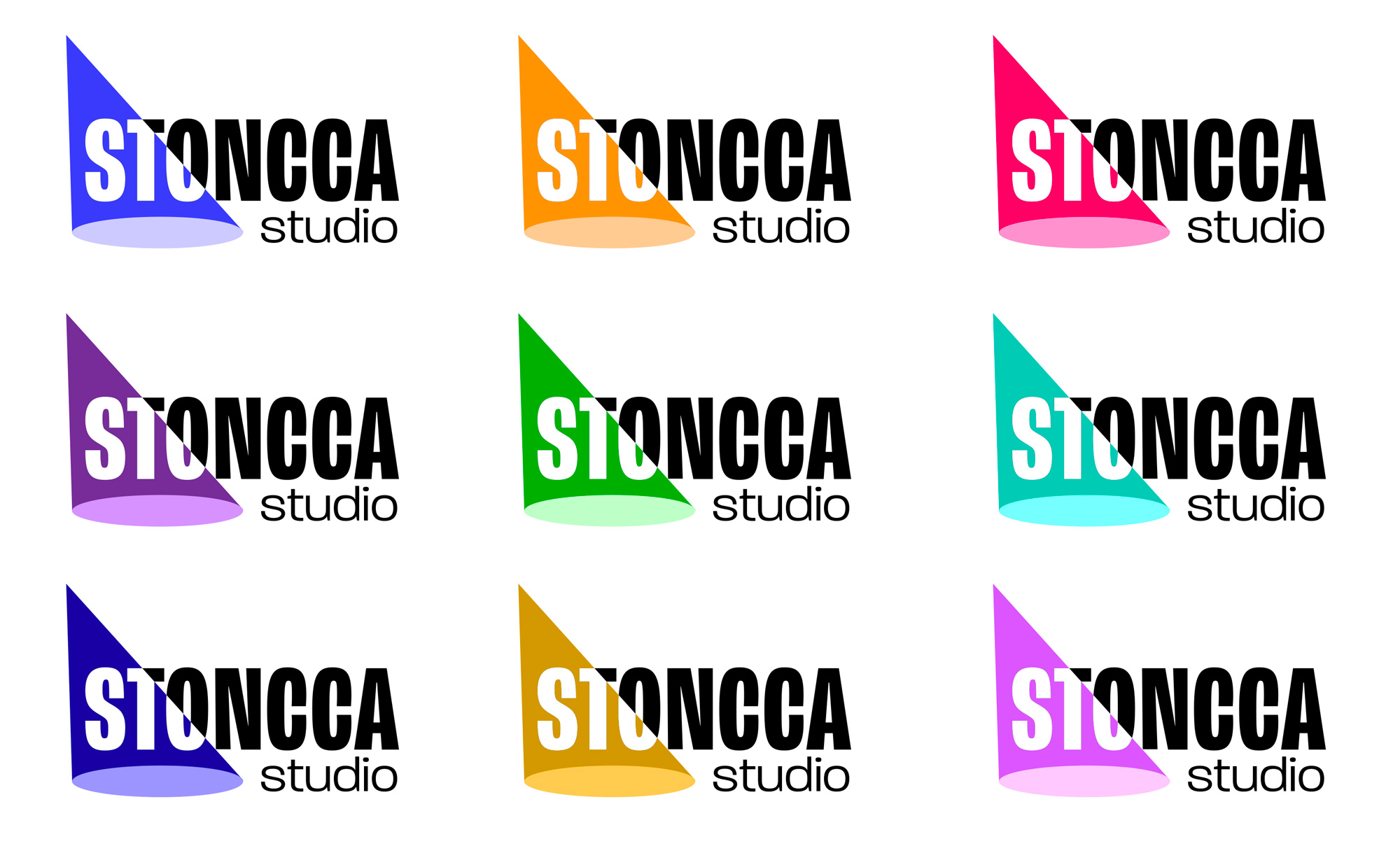 stoncca studio, logo, gamme colorée