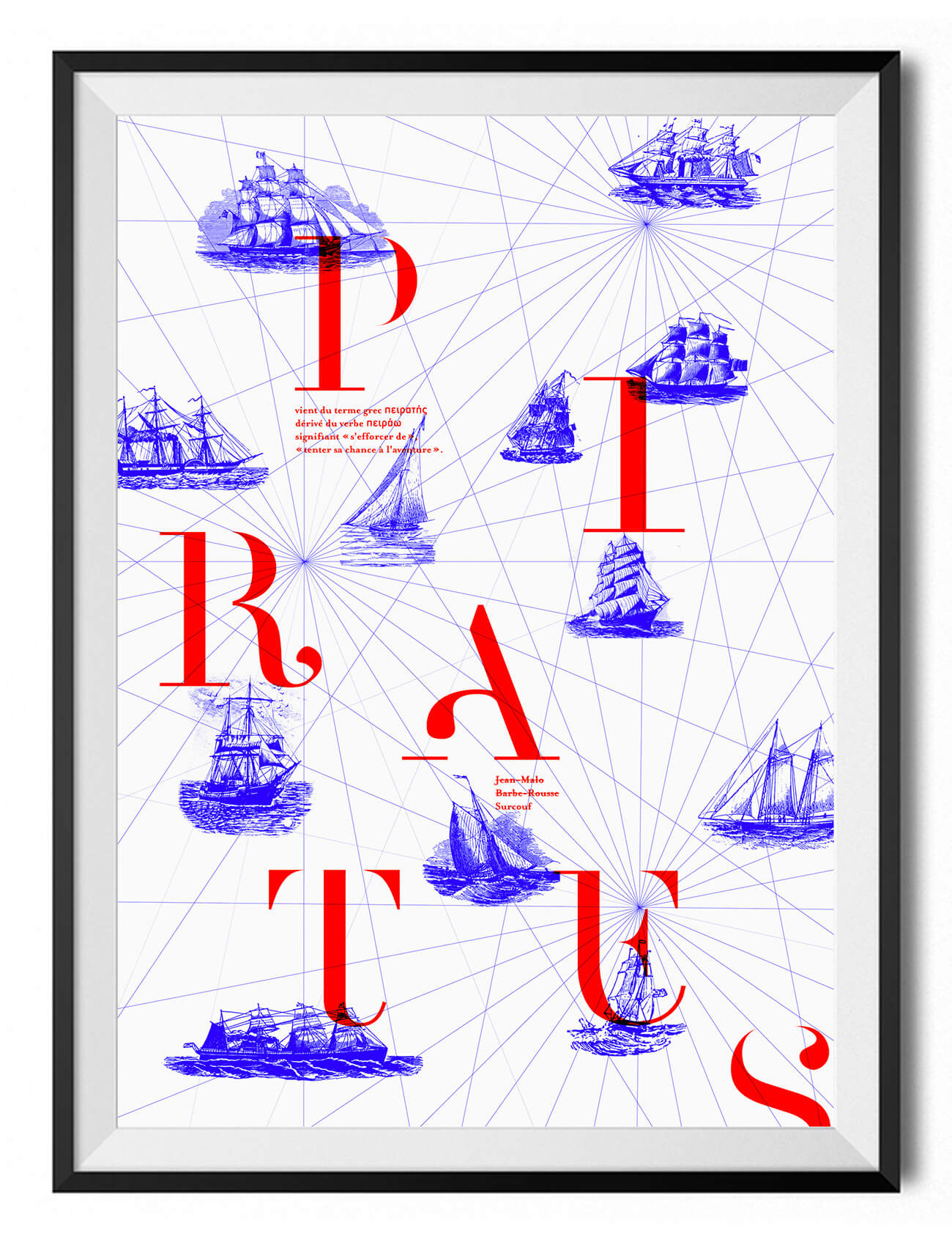 typeface surcouf, typography, glyph, poster pirates