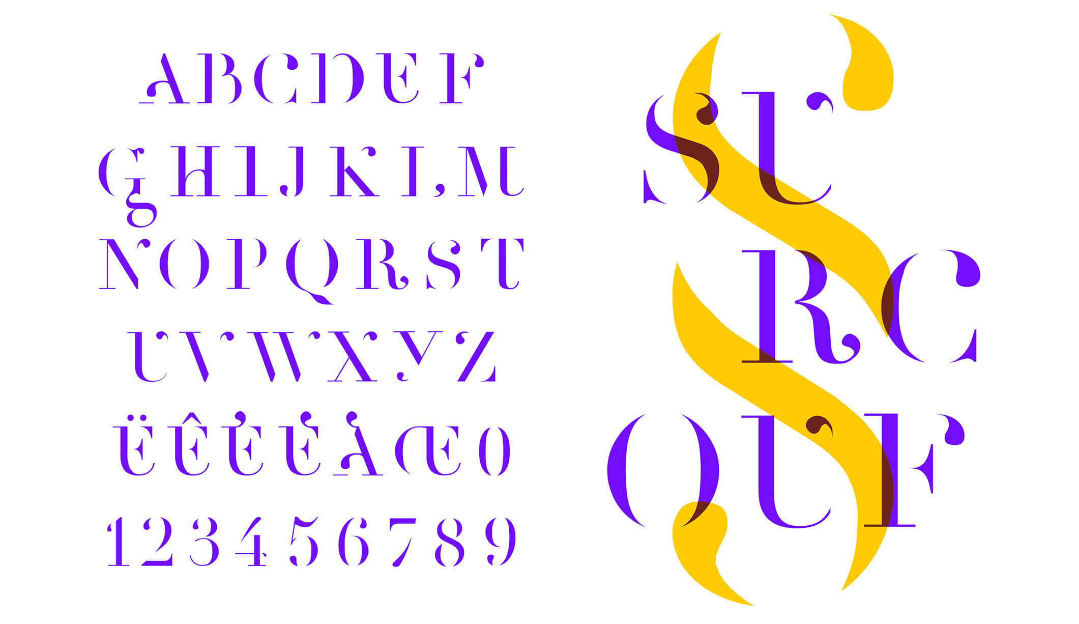 typeface surcouf, presentation, typography
