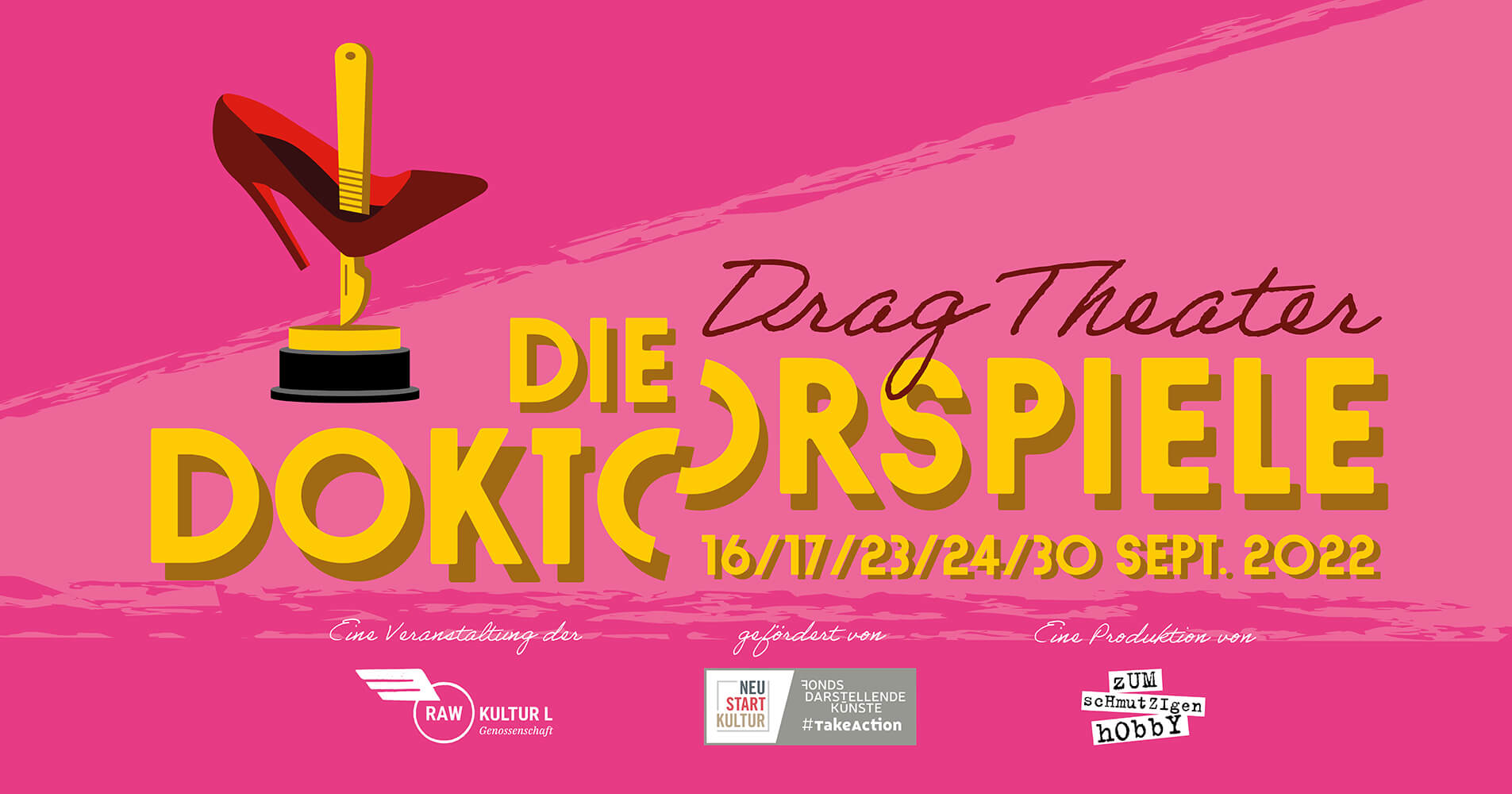 Die Doktorspiele, Drag Theater, Berlin, RAW, Web banner